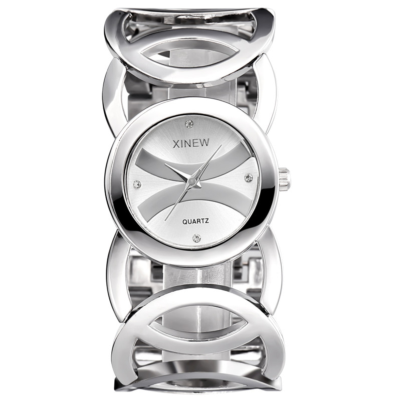 Luxury Watch Deals - Luxury ยี่ห้อ Lady Gold นาฬิกาสแตนเลสสตีล Magic