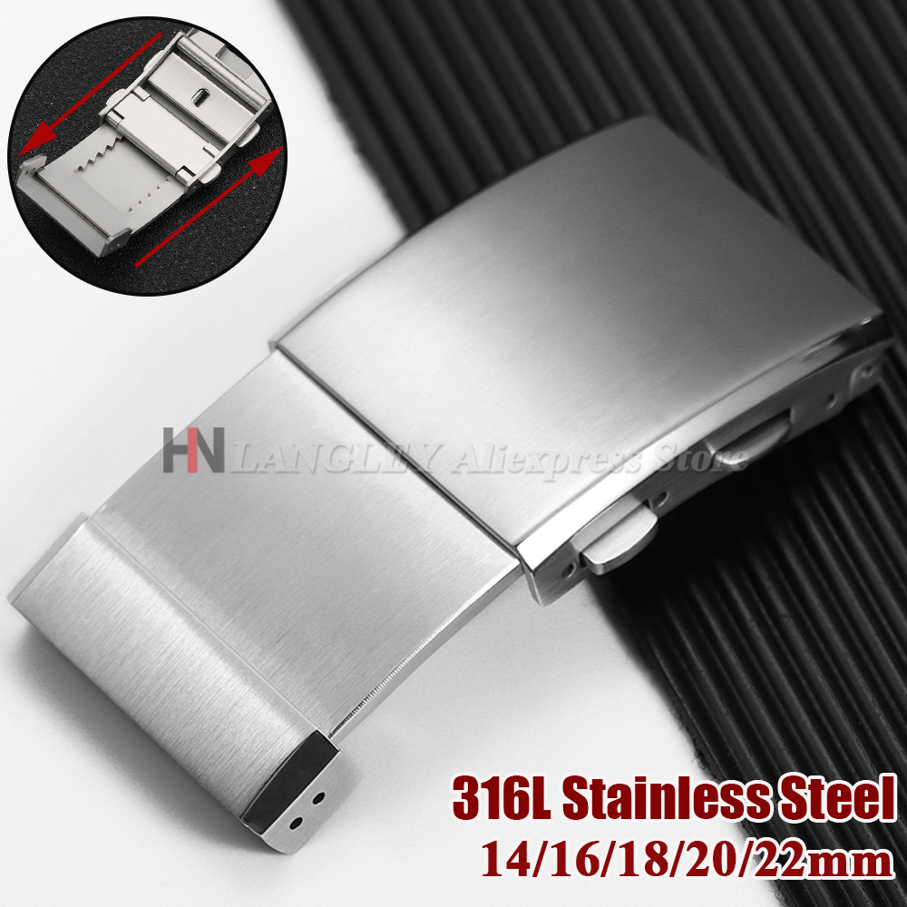 Luxury Watch Strap - หัวเข็มขัดนาฬิกาสแตนเลส 316L ขนาด 22 มม. 20