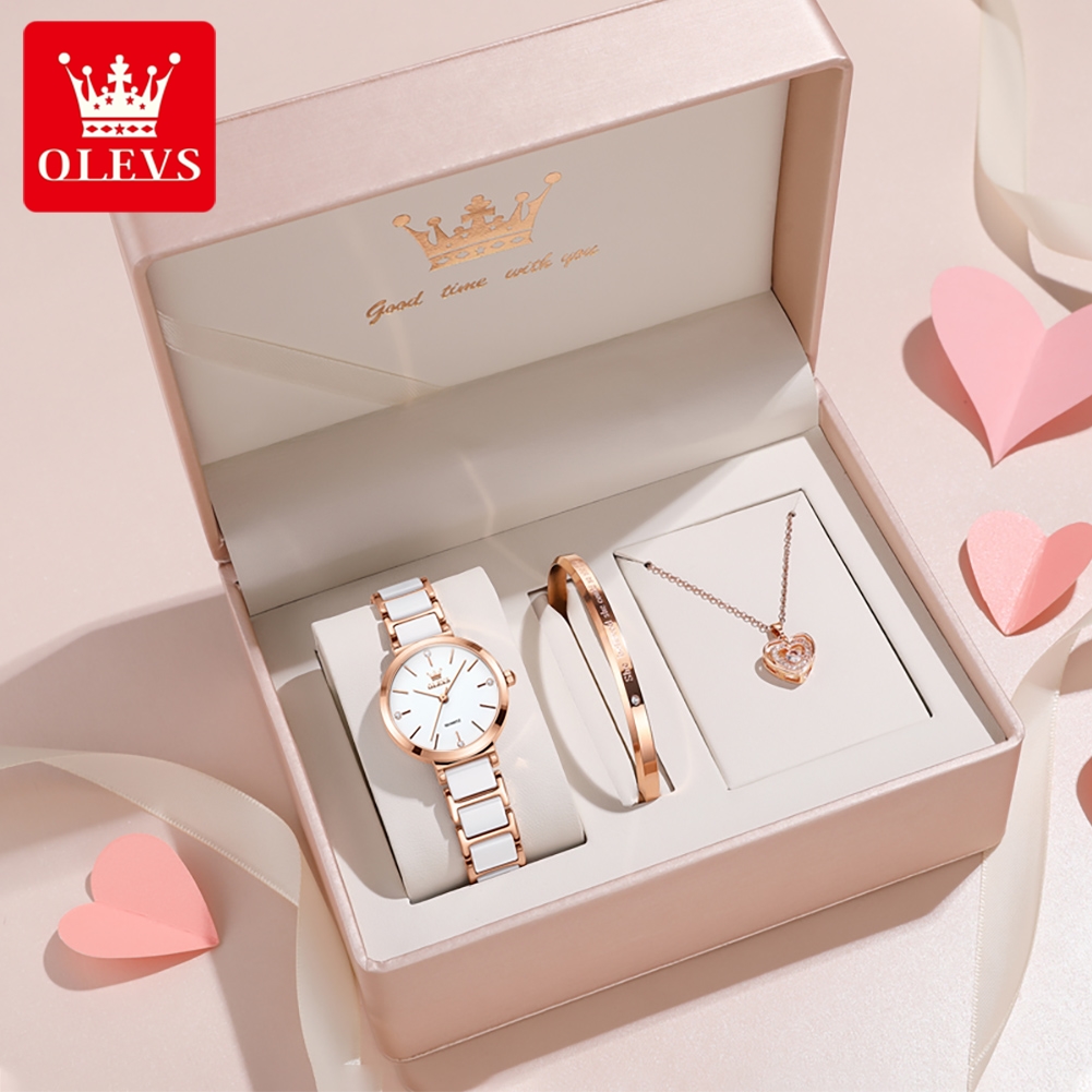 Luxury Watch Deals - นาฬิกาข้อมือผู้หญิง OLEVS รุ่น 5877 หรูหรา สง่างาม