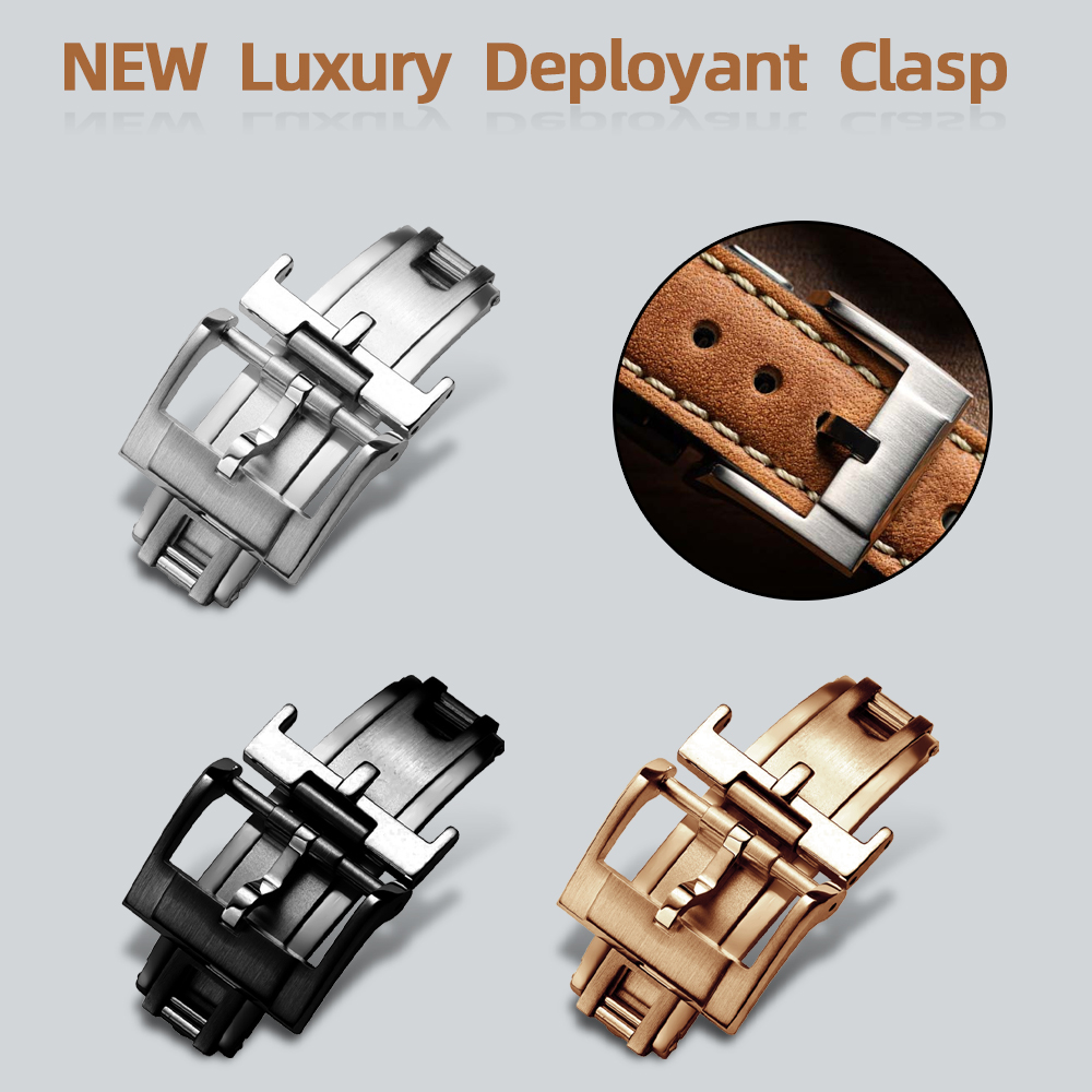 Luxury Watch Strap - ตัวล็อคสายนาฬิกาแบบสปริงดีไซน์หรูหราใหม่ ขนาด 16 มม. 18 มม.