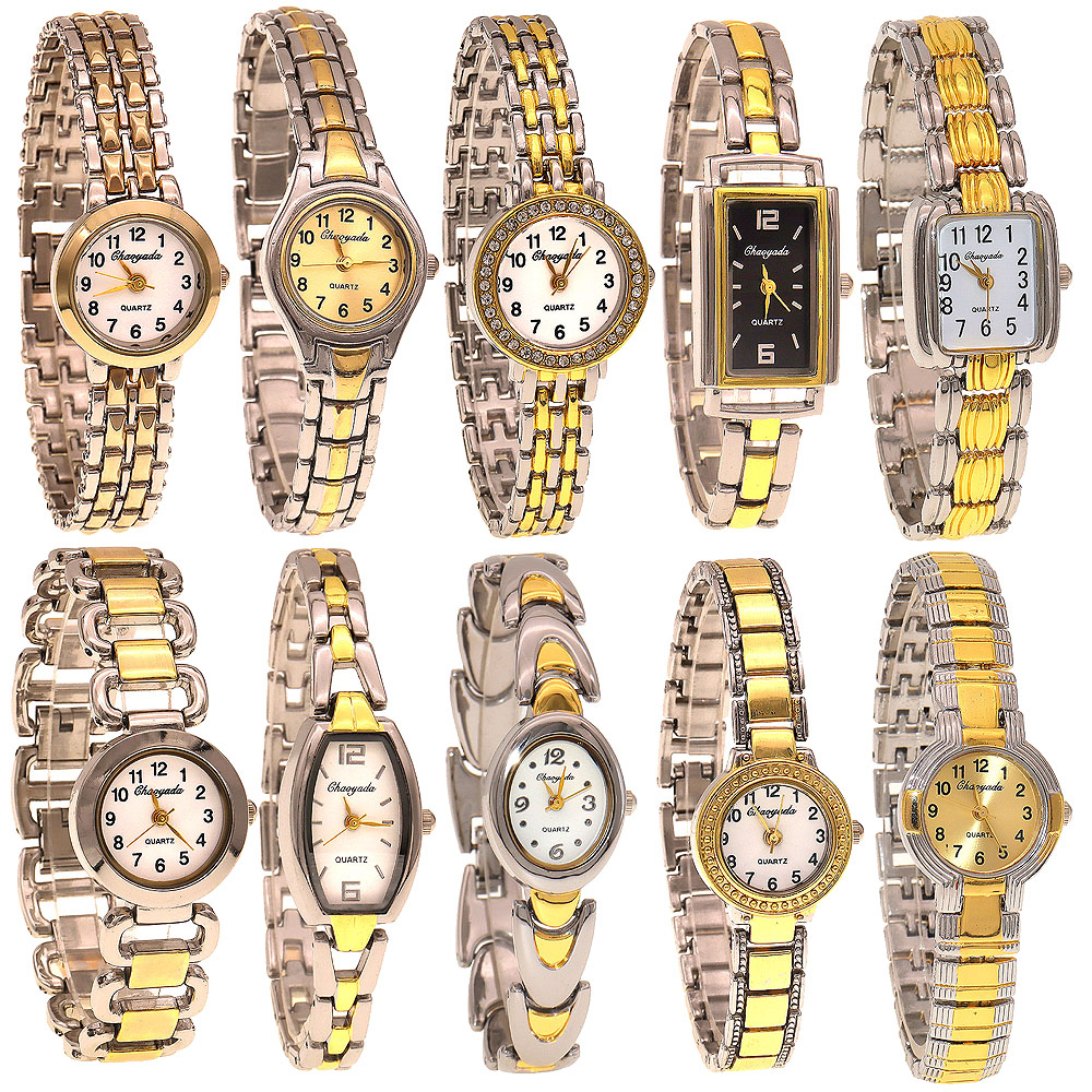 Luxury Watch Deals - 10 ชิ้น/ล็อต, นาฬิกาข้อมือผู้หญิงแบบหรูหราหลากหลายแบบ นาฬิกาควอตซ์สำหรับผู้หญิง สาวๆ ของขวัญ