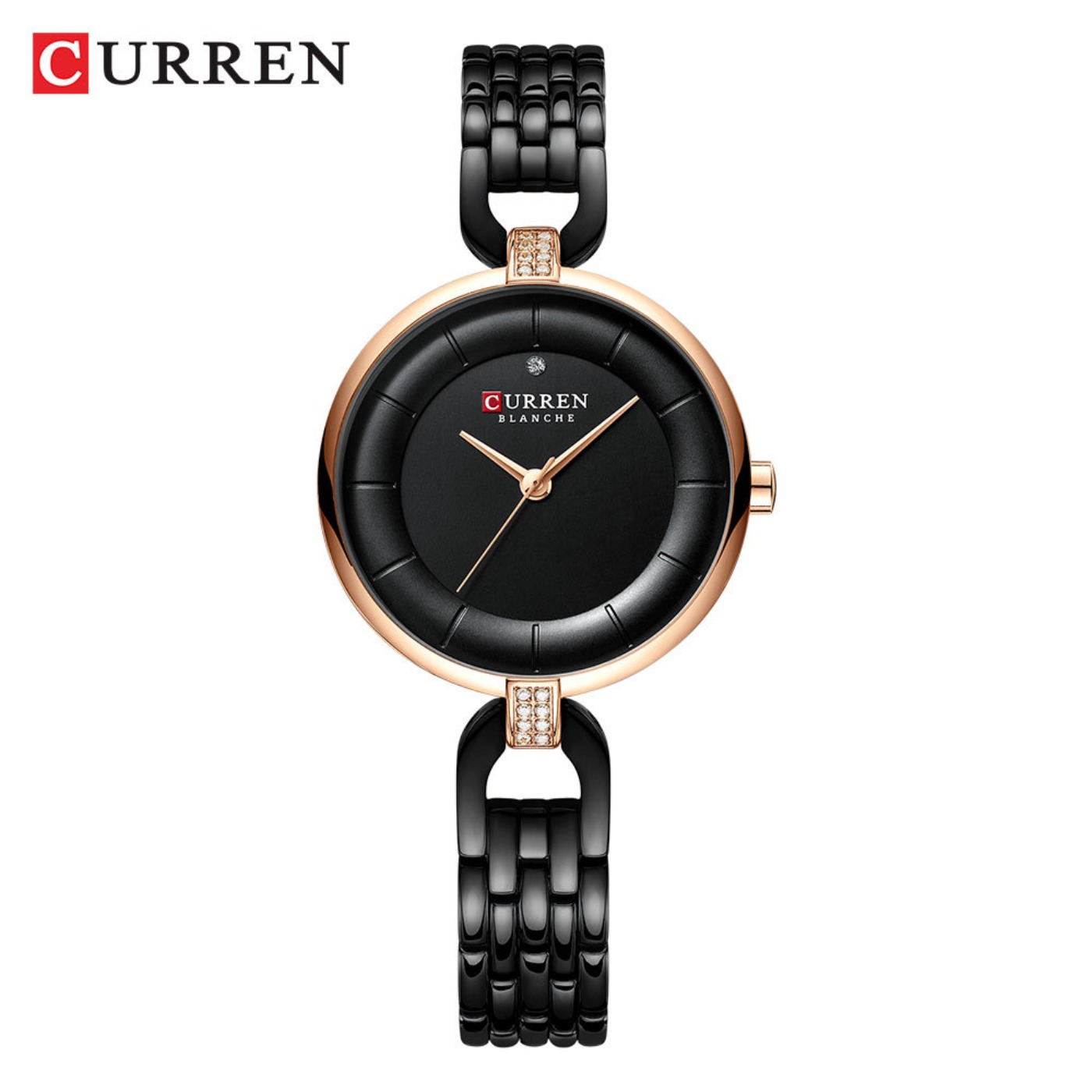 Luxury Watch Quartz - นาฬิกาผู้หญิง CURREN แบรนด์หรูแฟชั่นลำลองสุภาพสตรีนาฬิกาข้อมือควอตซ์โรสโกลด์สแตนเลสสตีลนาฬิกาสำหรับสาว