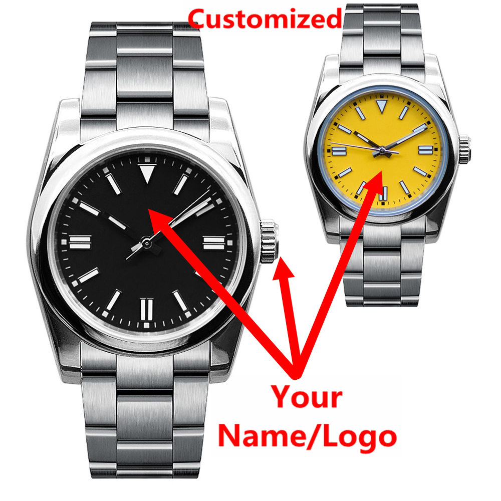 Luxury Watch Deals - นาฬิกาข้อมือผู้ชายโลโก้สั่งทำพิเศษ แซฟไฟร์ หรูหรา NH35/miyota ระบบออโตเมติก ขนาด
