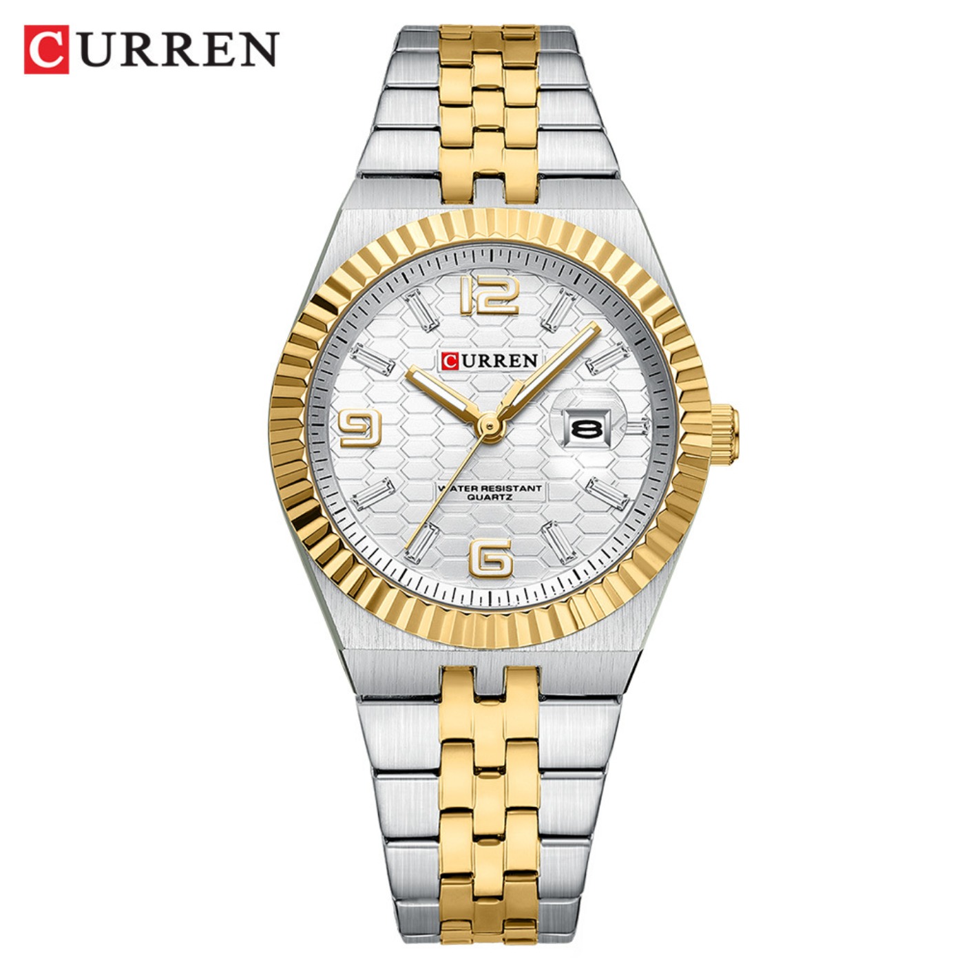 Luxury Watch Quartz - CURREN นาฬิกาข้อมือผู้หญิง ระบบควอทซ์ แอนะล็อก กันน้ำ นาฬิกาข้อมือผู้หญิงพร้อมวันที่