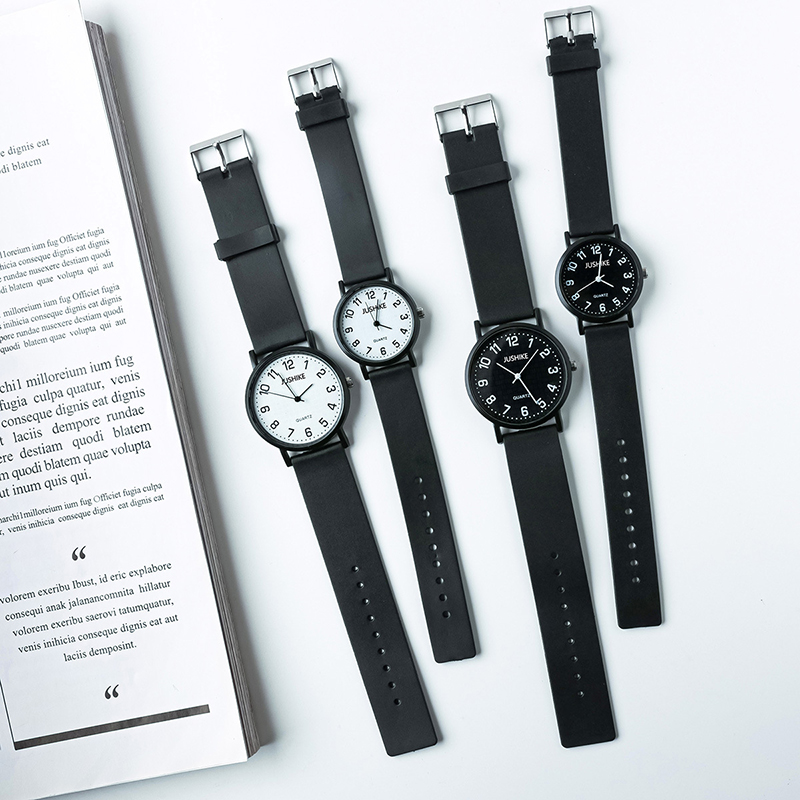 Luxury Watch Deals - Simple สีดํานาฬิกานาฬิกาควอตซ์ผู้หญิงสายคล้องคอซิลิโคนสุภาพสตรีนาฬิกาข้อมือ-Luxury Student Exam นาฬิกานาฬิกาของขวัญ