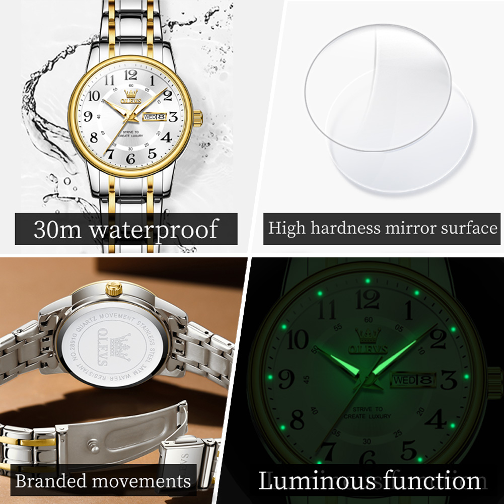 OLEVS 2891 แบรนด์หรูแฟชั่นผู้ห - Luxury Watch Strap บทวิจารณ์และราคา