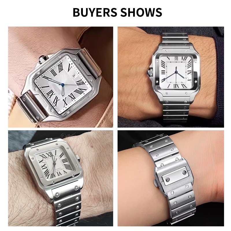 สายนาฬิกาสแตนเลสคุณภาพสูงขนาด  - Luxury Watch Cartier บทวิจารณ์และราคา