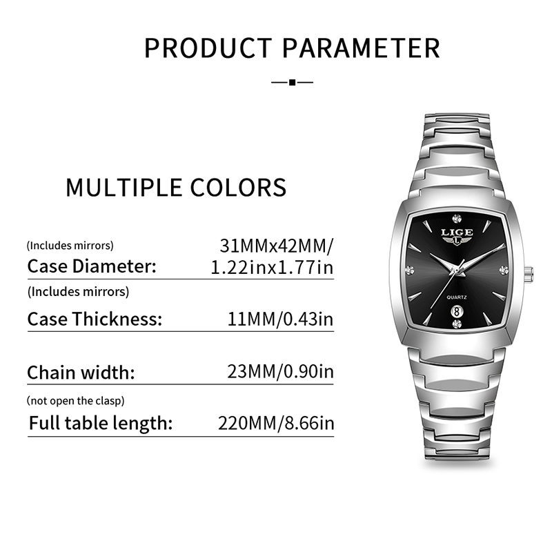 LIGE นาฬิกาผู้หญิงธุรกิจหรูหรา - Luxury Watch Quartz บทวิจารณ์และราคา
