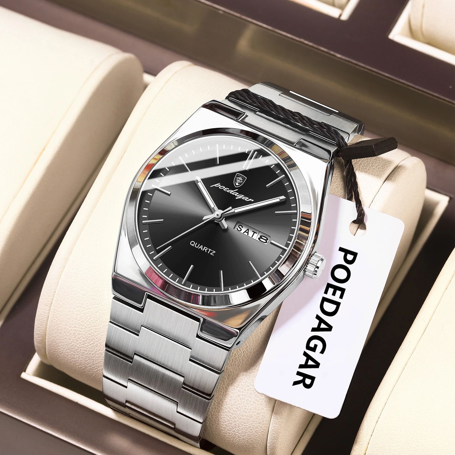 นาฬิกาข้อมือควอตซ์ผู้ชาย POEDA - Luxury Watch Cartier บทวิจารณ์และราคา