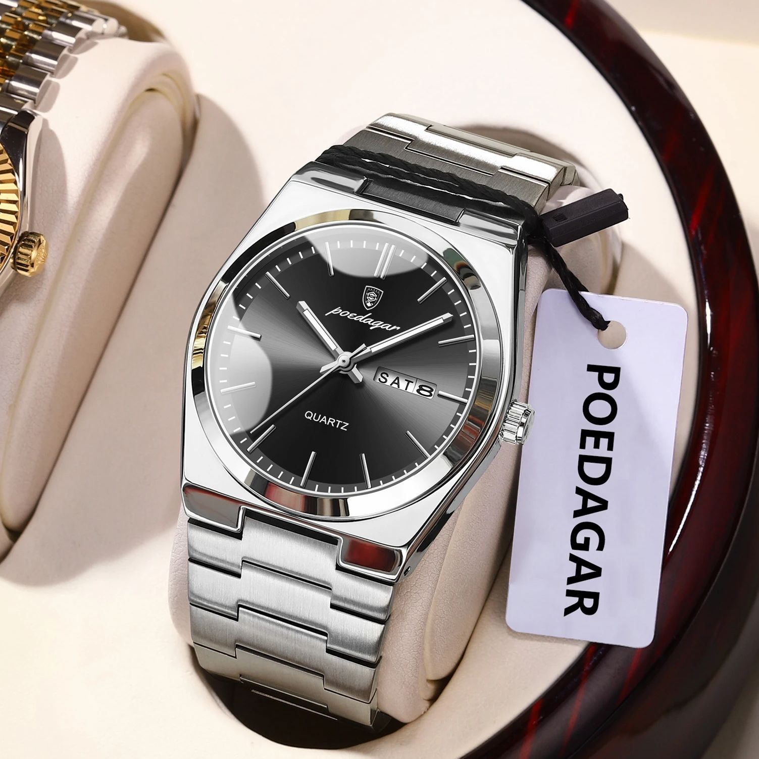 นาฬิกาข้อมือควอตซ์ผู้ชาย POEDA - Luxury Watch Cartier บทวิจารณ์และราคา