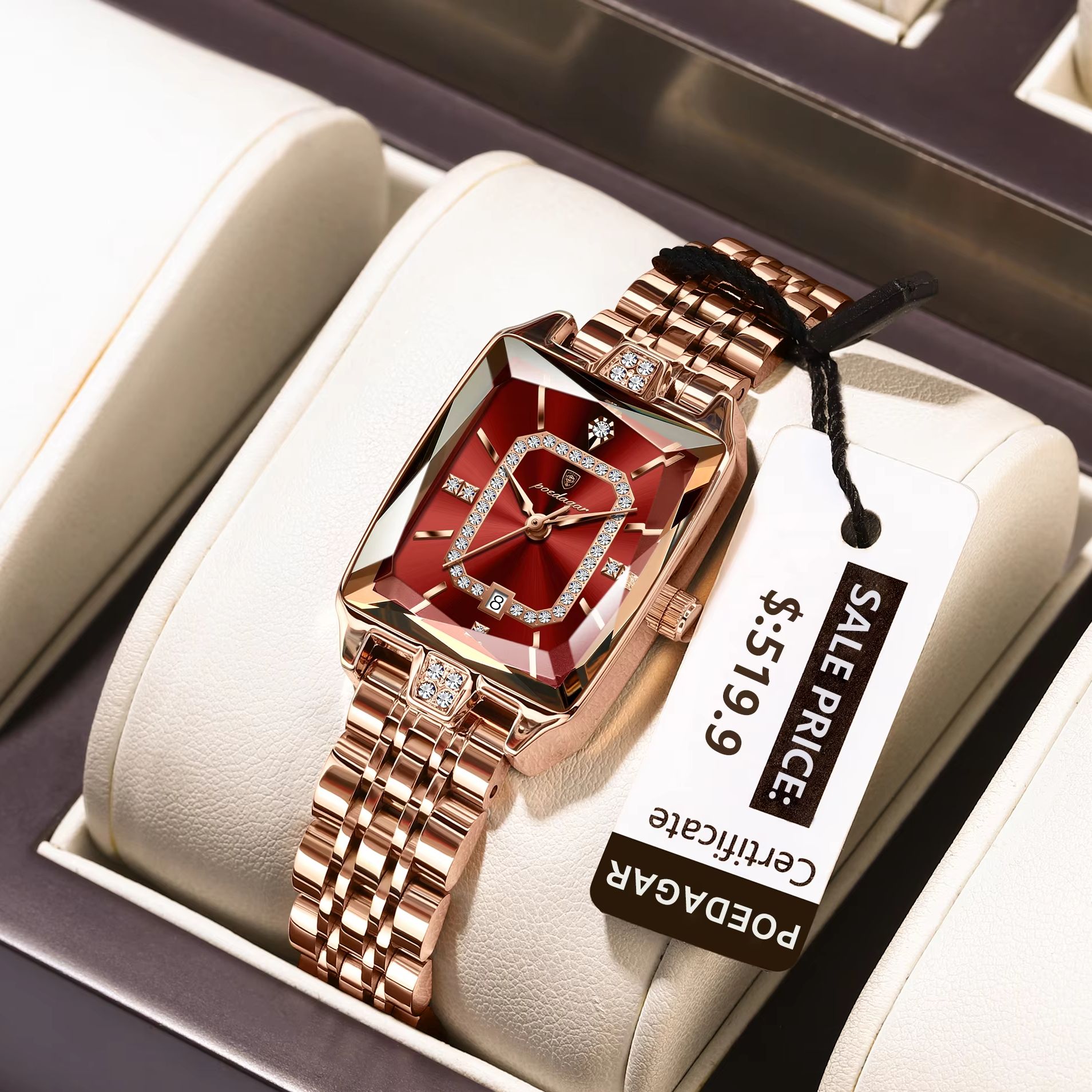 POEDAGAR แฟชั่นผู้หญิงนาฬิกาข้ - Luxury Watch Deals บทวิจารณ์และราคา