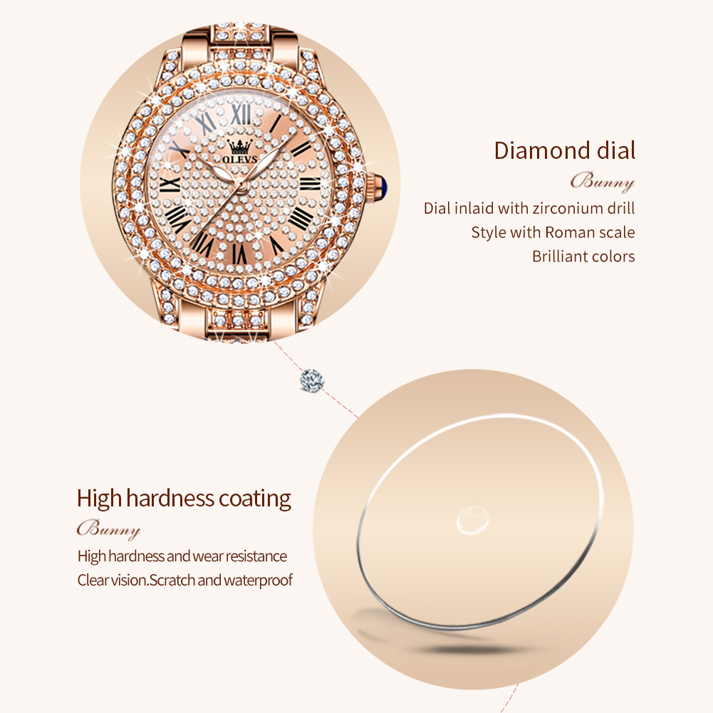 OLEVS 9943 หรูหราเพชร Original - Luxury Watch Deals บทวิจารณ์และราคา